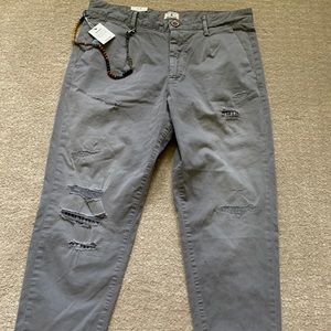 Jack & Jones distressed gray jeans NWT 34x30